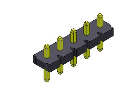 Solo TIPO 1 *2 PIN To 1*20PIN H=2.54MM de la inmersión de la fila de Pin Header Connector 5.08m m