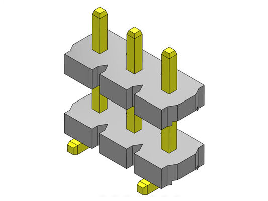 TIPO 1 recto *2 PIN To 1*20PIN de SMT de la sola pila de la fila de Pin Header Connector 5.08m m