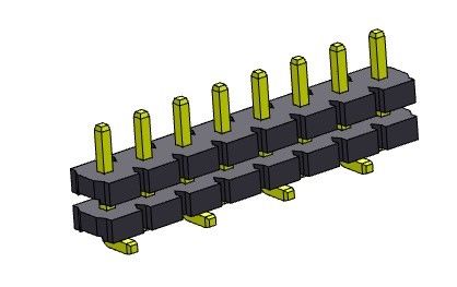 TIPO 1 recto *2 PIN To 1*20PIN de SMT de la sola pila de la fila de Pin Header Connector 5.08m m