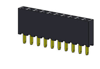 TIPO 1 femenino *2 PIN To 1*40PIN H=6.35mm de la inmersión de la fila del conector 2.00m m del jefe solo