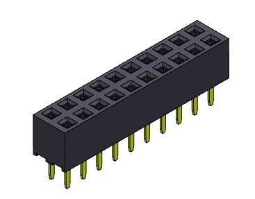 TIPO dual femenino de la inmersión de la fila del conector 2.00m m del jefe - 2 *2 PIN To 2*40PIN H=4.00mm