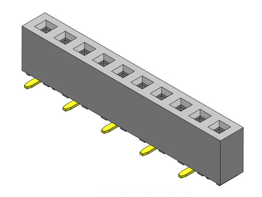 la sola fila SMT de 2.00m m MECANOGRAFÍA el conector 1*2 PIN To 1*40PIN H=4.30mm del jefe del PWB