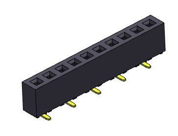 la sola fila SMT de 2.00m m MECANOGRAFÍA el conector 1*2 PIN To 1*40PIN H=4.30mm del jefe del PWB
