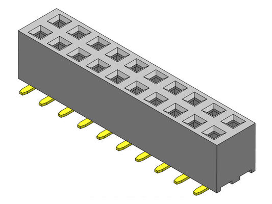 conector dual 2*2 PIN To 2*40 PIN With Pegs del jefe del PWB de la fila de 2.00m m