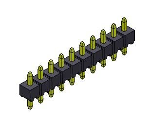 Solo TIPO 1 *2 PIN To 1*40PIN H=2.00MM de la inmersión de la fila de Pin Header Connector 2.00m m