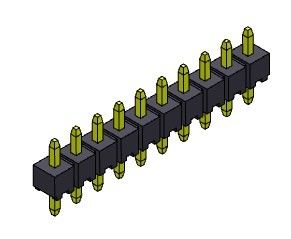Solo TIPO 1 *2 PIN To 1*40PIN H=2.00MM de la inmersión de la fila de Pin Header Connector 2.00m m