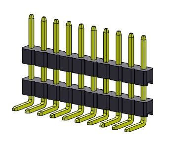 TIPO 1 YA MONTADO *2 PIN To 1*40PIN H=2.00MM de la sola pila de la fila de Pin Header Connector 2.00m m