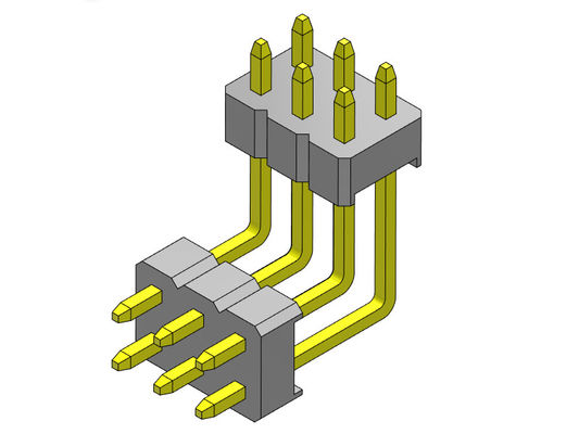 TIPO YA MONTADO de la pila dual de la fila de Pin Header Connector 2.00m m - 2 *2 PIN To 2*40PIN