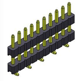 Solo TIPO 1 *2 PIN To 1*40PIN de SMT de la pila de la fila de Pin Header Connector 2.00m m