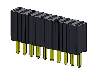 Tipo 1 recto *2 PIN To 1*50PIN H=4.60mm del jefe fila femenina del conector 1.27m m de la sola