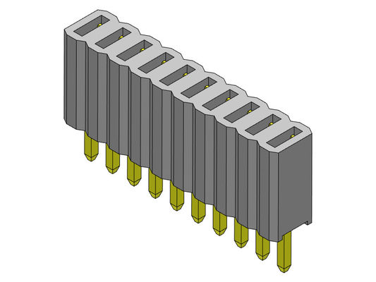 Tipo 1 recto *2 PIN To 1*50PIN H=4.60mm del jefe fila femenina del conector 1.27m m de la sola