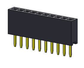 Tipo 1 recto *2 PIN To 1*40PIN H=4.30mm del jefe fila femenina del conector 1.27m m de la sola