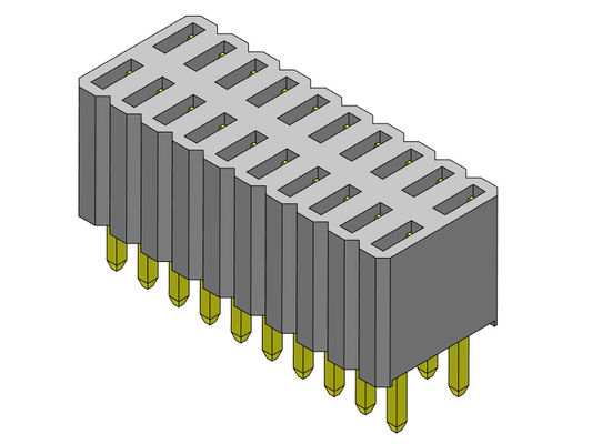 Tipo recto del jefe de la fila dual femenina del conector 1.27m m - 2 *3 PIN To 2*50PIN H=4.60mm