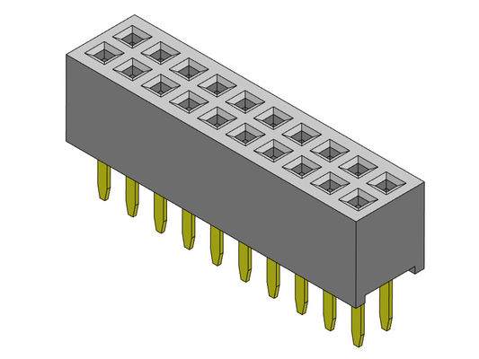 Tipo recto del jefe de la fila dual femenina del conector 1.27m m - 2 *2 PIN To 2*40PIN H=3.40mm