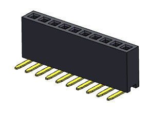 Tipo 1 YA MONTADO *2 PIN To 1*40PIN H=4.30mm del jefe fila femenina del conector 1.27m m de la sola