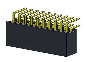 Tipo YA MONTADO del jefe de la fila dual femenina del conector 1.27m m - 2 *3 PIN To 2*50PIN H=4.40mm