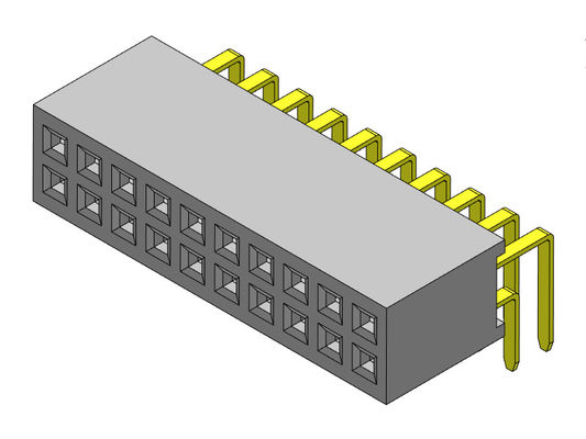 Tipo YA MONTADO del jefe de la fila dual femenina del conector 1.27m m - 2 *3 PIN To 2*50PIN H=4.40mm