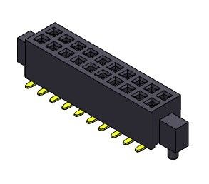 Fila dual femenina del conector 1.27m m del jefe con el tipo de SMT de las clavijas - 2 *3 PIN To 2*50PIN H=3.40mm