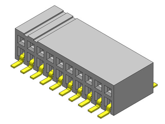 Tipo dual femenino de SMT de la entrada de Sild de la fila del conector 1.27m m del jefe - 2 *2 PIN To 2*40PIN H=3.45mm