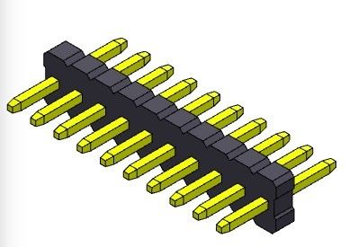Tipo 1 recto *2 PIN To 1*50PIN SQ0.40mm de la sola fila de Pin Header Connector 1.27m m Serise