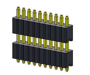 Tipo 1 recto *2 PIN To 1*50PIN SQ0.46mm de la sola pila de la fila de Pin Header Connector 1.27m m Serise