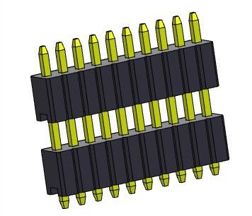 Tipo 1 recto *2 PIN To 1*50PIN SQ0.46mm de la sola pila de la fila de Pin Header Connector 1.27m m Serise