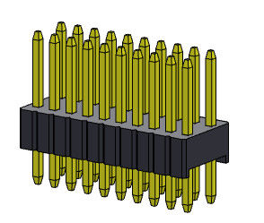 1.27mm Serise Pin Header Conector de doble fila Tipo recto 1.27 * 2.54mm 2 * 2PIN a 2 * 50PIN SQ0.46mm