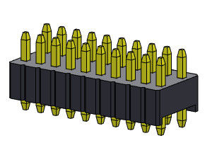 1.27mm Serise Pin Header Conector de doble fila Tipo recto 1.27 * 2.54mm 2 * 2PIN a 2 * 50PIN SQ0.46mm