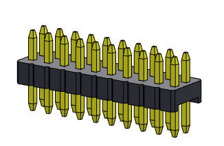 Tipo recto de la fila dual de Pin Header Connector 1.27m m Serise - 2 *2 PIN To 2*50PIN SQ0.40mm
