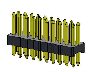 Tipo recto de la fila dual de Pin Header Connector 1.27m m Serise - 2 *2 PIN To 2*50PIN SQ0.40mm