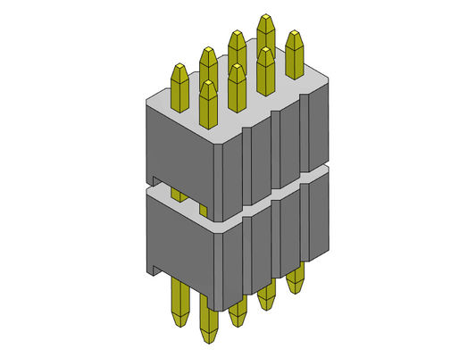 Tipo recto de la pila dual de la fila de Pin Header Connector 1.27m m Serise - 2 *2 PIN To 2*50PIN SQ0.40mm