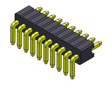 Tipo 1 recto YA MONTADO *2 PIN To 1*50PIN SQ0.46mm de la sola fila de Pin Header Connector 1.27m m Serise