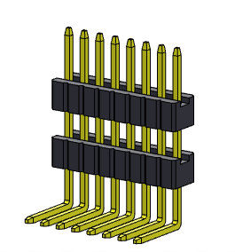 1.27m m Pin Female Header Connector 1*2 PIN To 1*50PIN SQ0.40mm