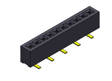 Tipo 1 femenino *2 PIN To 1*40PIN H=2.10mm de SMT de la fila del conector 1.00m m del jefe solo