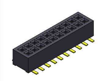 fila dual Pin Female Header Connector 2*3 PIN To 2*40PIN de 1.00m m