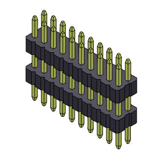 el conector dual del jefe de la fila de 1.00m m apila el tipo recto - 2 *3 PIN To 2*40PIN SQ0.30mm