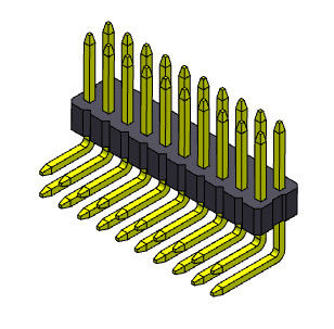 tipo YA MONTADO de Pin Header Connector Female de la fila dual de 1.00m m - 2 *2 PIN To 2*40PIN