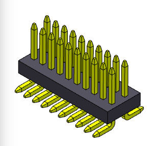 Fila dual de la echada 0.8*1.2m m 2*3 PIN To 2*50 PIN Pin Female Header Connector 0.8m m