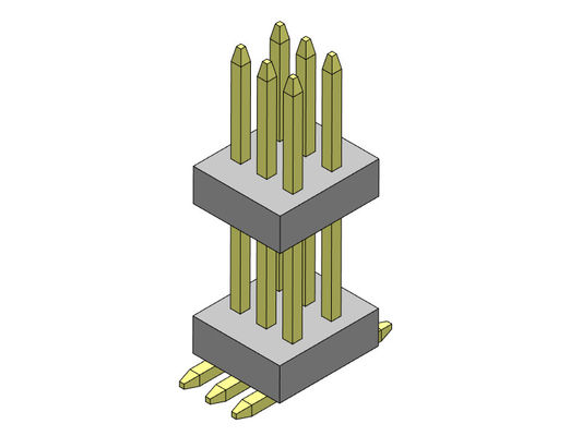 Pila dual SMT recto de la fila de 2*3 PIN To 2*50 PIN Pin Header Connectors 0.80m m