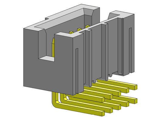 tipo YA MONTADO 1.0AMP de la inmersión de la fila dual del conector del jefe de la caja de 1.27m m