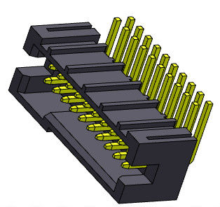 tipo YA MONTADO 1.0AMP de la inmersión de la fila dual del conector del jefe de la caja de 1.27m m