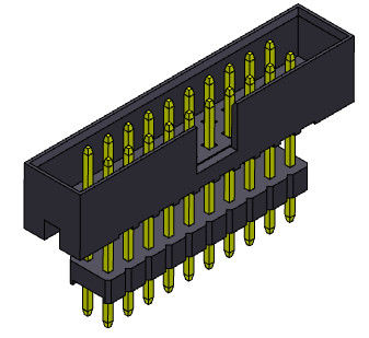 El conector dual 2.00m m del jefe de la caja de la fila elevó el tipo recto de la inmersión