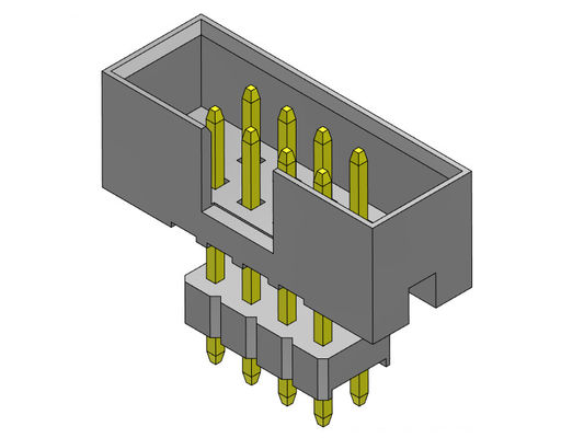 El conector dual 2.00m m del jefe de la caja de la fila elevó el tipo recto de la inmersión