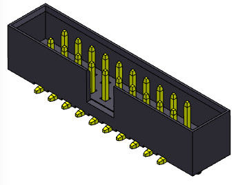 tipo dual de SMT de la fila del jefe 2AMP de la caja de 2*8-2*25Pin 2m m con las clavijas