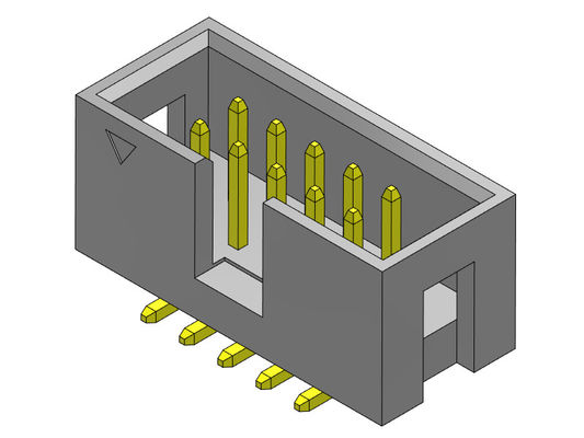 tipo del conector 2*3-2*32 Pin Nylot 6T 3AMP SMT del jefe de la caja de 2.54m m con las clavijas