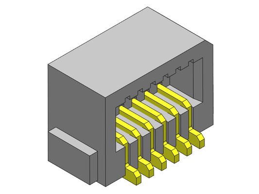Tablero lateral de SMT de la entrada para subir a la echada 0.80m m 10-60Pin UL94V0 PA69T del conector