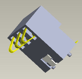 Batería 4 Pin Connector H=5.4-7.0mm del conector de batería de la echada 2.5m m