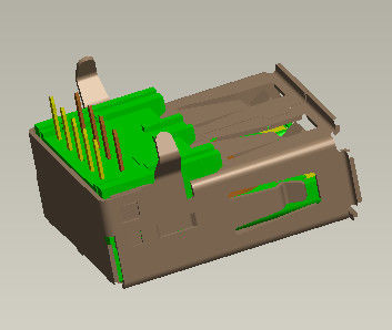 tipo de ángulo recto de la inmersión del conector el 90° del Usb 3 de los conectores de la entrada-salida 1.0Amp