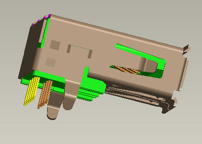 tipo de ángulo recto de la inmersión del conector el 90° del Usb 3 de los conectores de la entrada-salida 1.0Amp