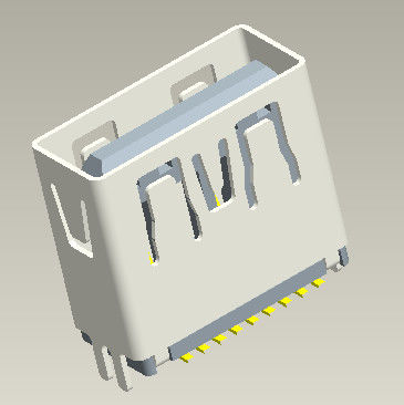 1.0Amp Usb de alta velocidad 3,0 un tipo de la vertical 180° SMT del conector 11.5m m